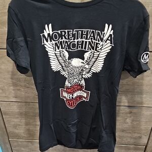 Womens Harley-Davidson Black Tee with Eagle Graphic